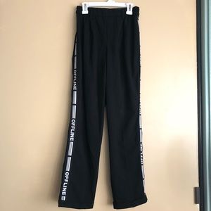 high waisted black trousers